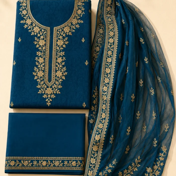 Royal Heritage Embroidered Unstitched Suit